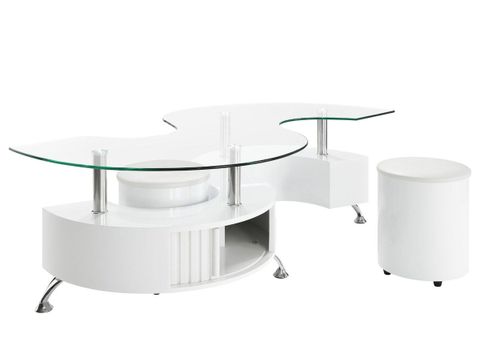 Discovering the Versatility of the Furniture of America Onnah White Coffee Table Set